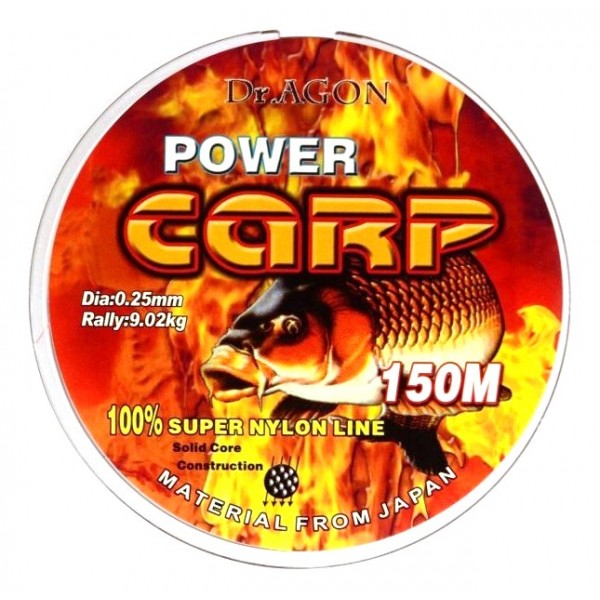 Лісочка рибальська, DrAGON Power Carp мультиколор, 150м, перетин 0,25мм